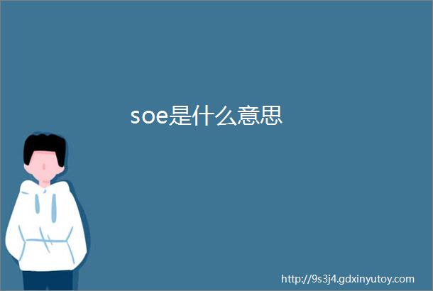 soe是什么意思